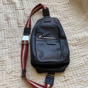 Bally Bag Black - Red/ Cream Strap -Mens